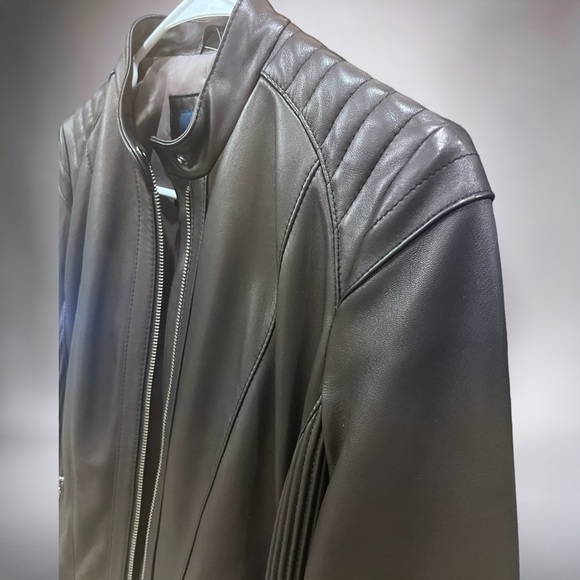 Cole Haan - Women’s Racer Leather Jacket - NWOT - Picture 4 of 14